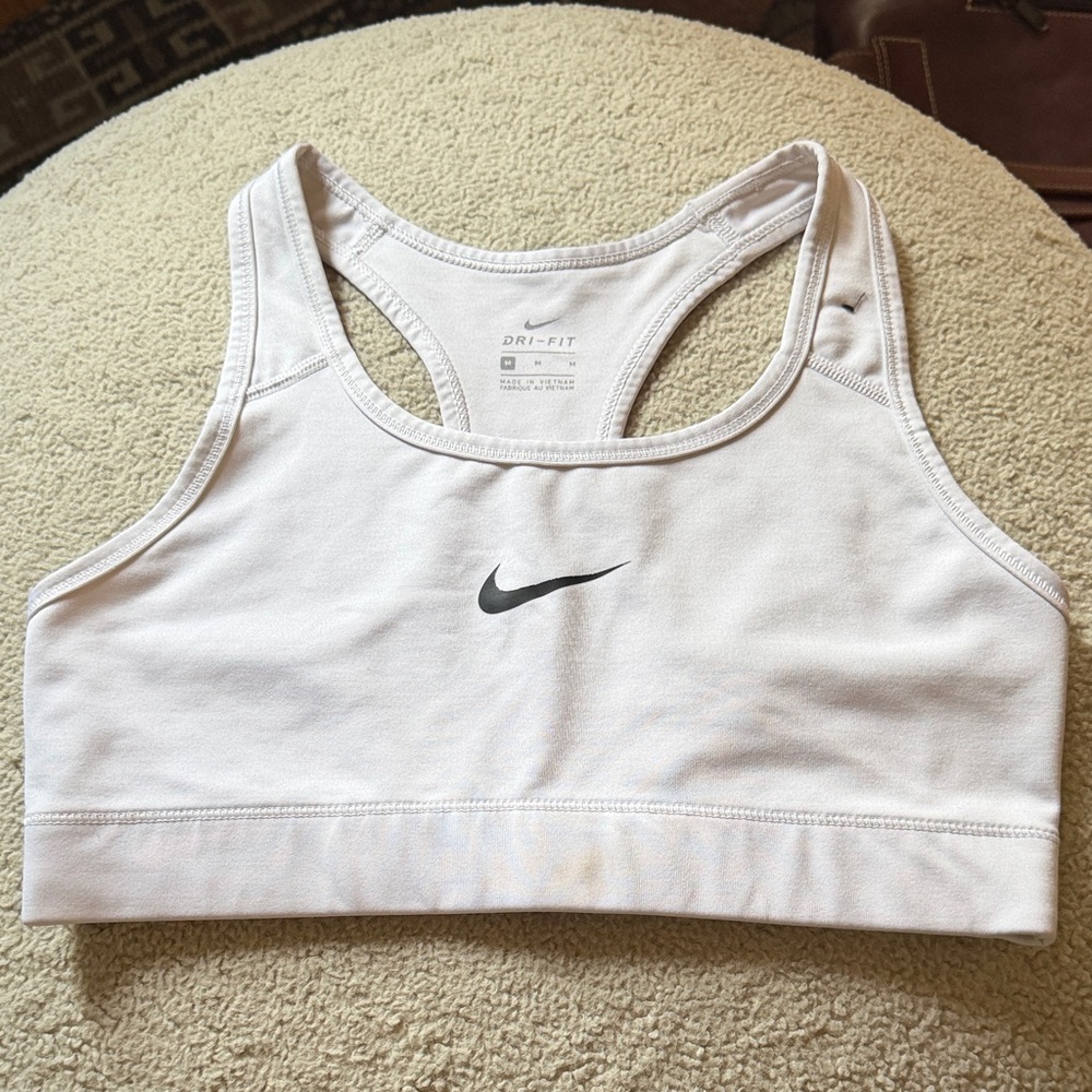 Nike Women's Dri Fit White Sports Bra